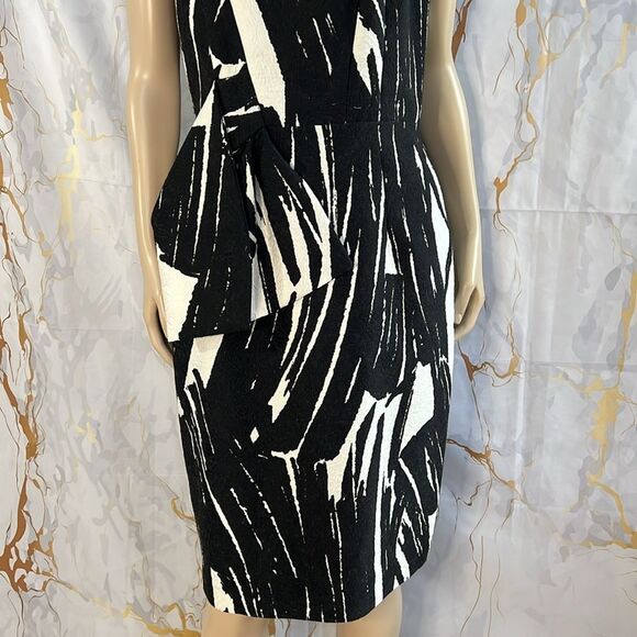 DAvid Meister, black and white print dress - Picture 3 of 8